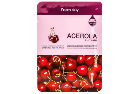 Farm Stay Маска тканевая с экстрактом ацеролы Visible Difference Mask Sheet Acerola 23 ml