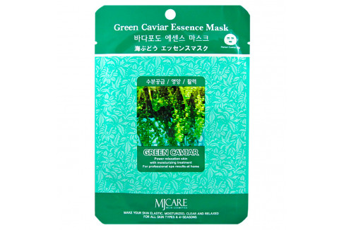 MIJIN Маска тканевая морской виноград Green Caviar Essence Mask 23гр