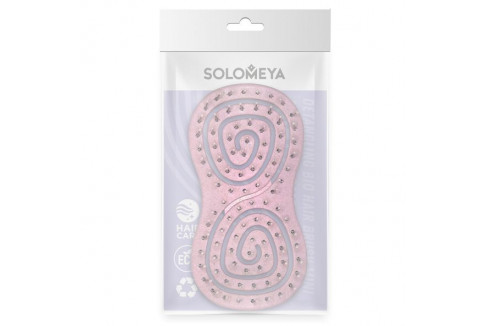 Solomeya Подвижная био-расческа для волос мини Светло-розовая /Detangling bio hair brush mini Light pink , 1 шт
