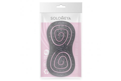 Solomeya Подвижная био-расческа для волос мини Черная /Detangling bio hair brush mini  Black , 1 шт