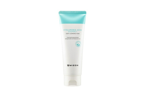 MIZON Очищающая пенка с гиалуроновой кислотой  Mizon Hialuronic Acid Sherbet Deep  Cleansing Foam