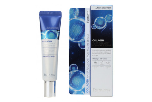 Farm Stay Увлажняющая сыворотка-роллер для области вокруг глаз с коллагеном Collagen Water Full Moist Rolling Eye Serum 25 ml