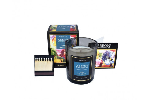 AREON HOME PERFUMES АРОМАТИЧЕСКАЯ СВЕЧА ПРЕМИУМ  ..1.8.. (/704-PC-06/ Fine Tobacco ..1.8..)