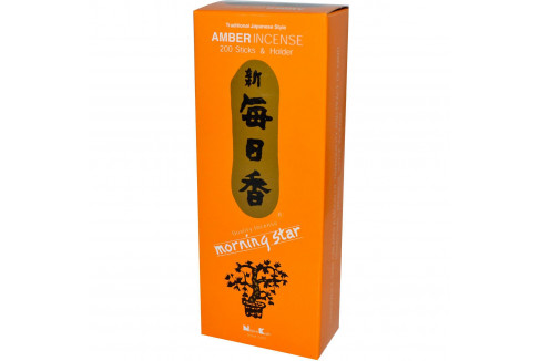Японские благовония MS 200 Amber (200 шт.+подст.)