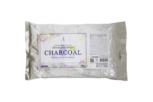 ANSKIN Маска альгинатная для кожи с расшир.пор. (пакет) 240гр Charcoal Modeling Mask / Refill 240гр