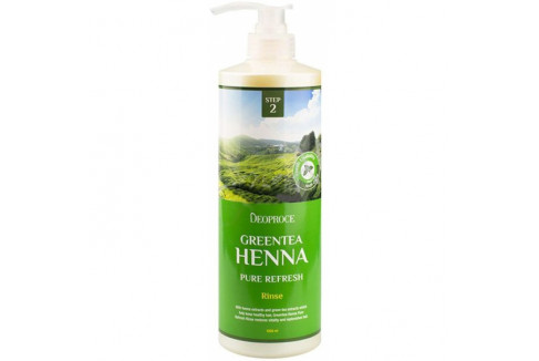 DEOPROCE Обновляющий бальзам с хной и зеленым чаем DEOPROCE RINSE GREENTEA HENNA PURE REFRESH(1000 мл)