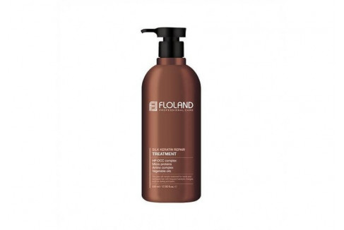 FLOLAND Маска-бальзам восстанавливающая с кератином Floland Premium Silk Keratin Treatment(530 мл)